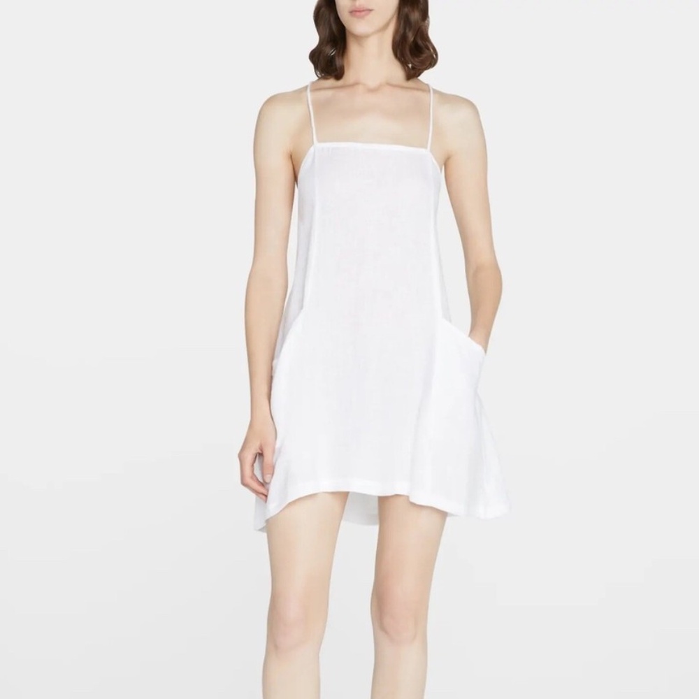 Vitamin A Nola White 100% Linen Dress - size XS - worn TWICE - EUC